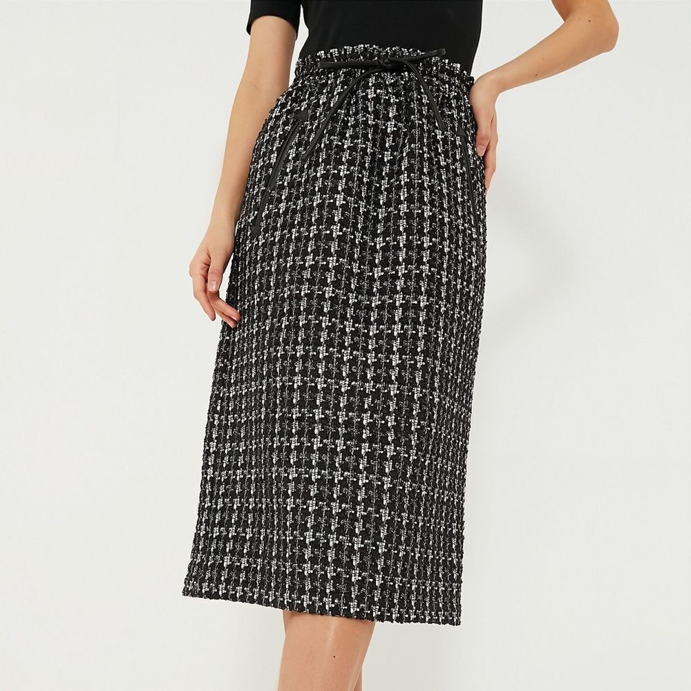 Tuckernuck Onyx Tweed Cece Midi Skirt